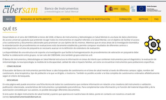 El Banco de Instrumentos del CIBERSAM renueva su página web El Banco de Instrumentos del CIBERSAM renueva su página web