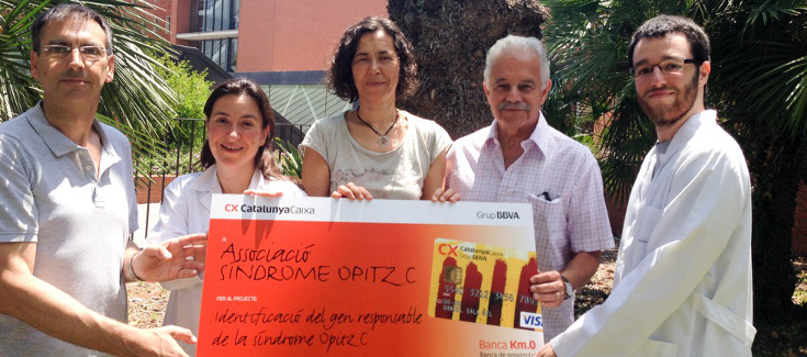 Donación de 32.400 euros para la investigación del CIBERER en el síndrome Opitz C