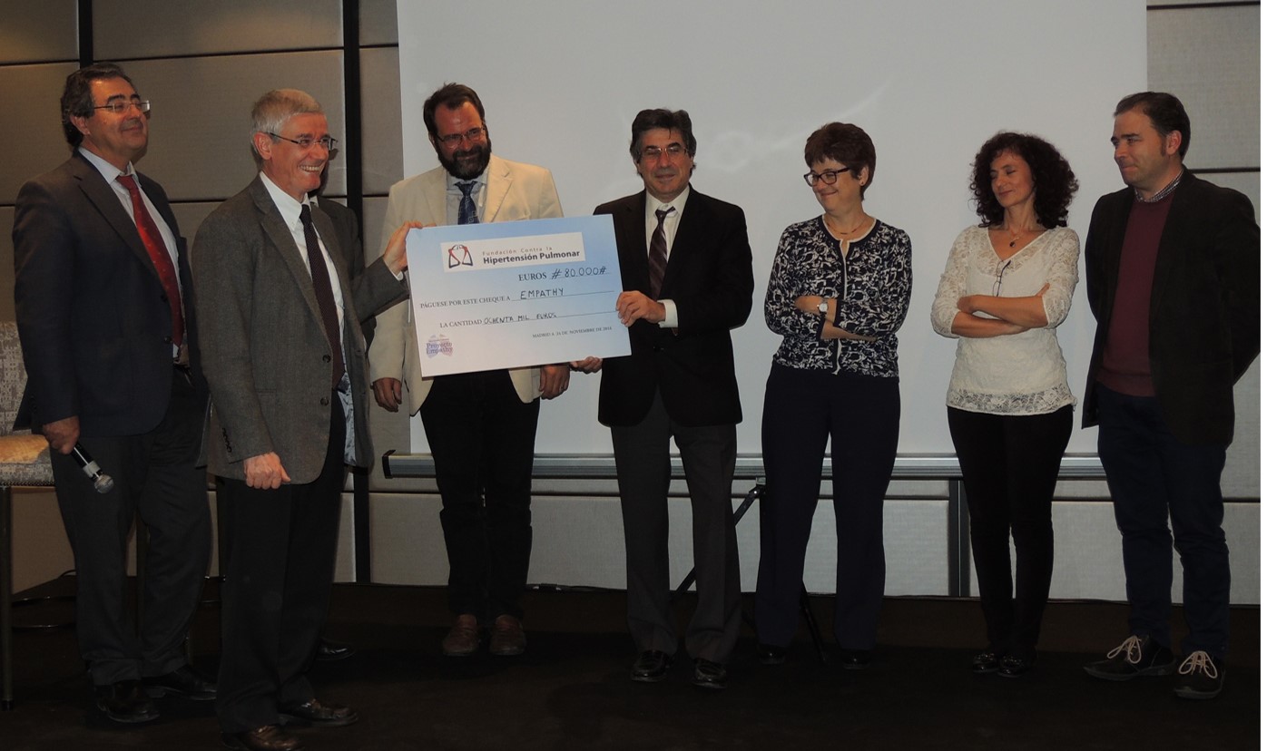 La Fundación Contra la Hipertensión Pulmonar entrega 80.000 euros al Instituto de Salud Carlos III y al CIBERES para la investigación sobre esta enfermedad